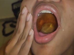 pissing, amatør, stor-pikk, deepthroat, pov, fetisj, brunette, drikking