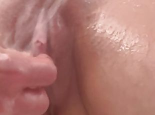 imbaiere, masturbare-masturbation, orgasm, pasarica, dus, solo