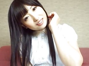 Arisa Nakano is like a doll as she sucks her man's manhood