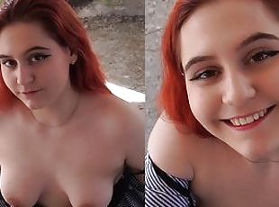 Sexy redhead realtor sucks a pervert pretending to buy a house  POV