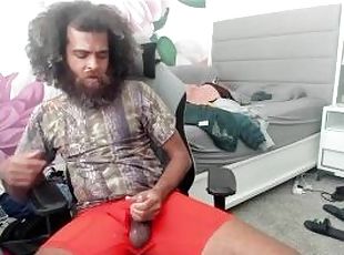 Rock Mercury jerking hairy cock on chaturbate