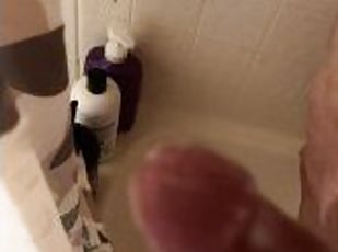 bañando, masturbación, amateur, polla-enorme, ducha, a-solas, polla