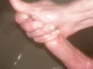 masturbation, amateur, ejaculation-sur-le-corps, énorme-bite, branlette, ejaculation, solo, bite