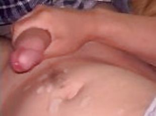 masturbation, amateur, ejaculation-sur-le-corps, énorme-bite, solo, bite