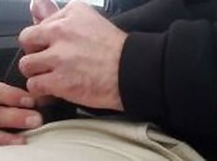 masturbation, amateur, voiture, solo, réalité