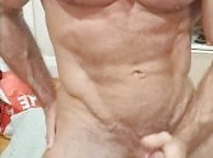 amateur, ejaculation-sur-le-corps, énorme-bite, gay, parfait, solo, musclé, minet, bite