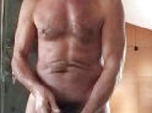 masturbation, amateur, mature, ejaculation-sur-le-corps, gay, branlette, secousses, ejaculation, solo, musclé