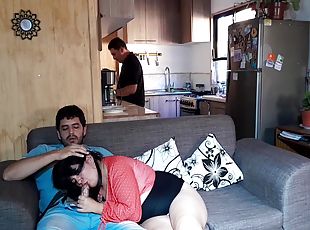 cul, amateur, maman, fellation-profonde, cuisine, mari, cocu, brunette