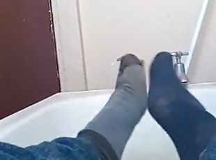 baignade, masturbation, amateur, gay, pieds, sale, fétiche, solo