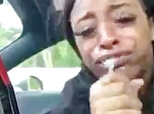 Sloppy Car Head And Cum In Mouth