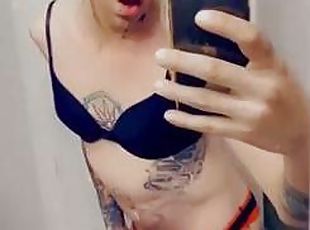 Lingerie Tranny Gets Horny For Cock
