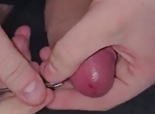 I put cum plugs in my cock. Horny penis plugs in my cock. Some are completely pure