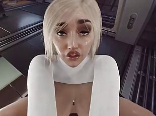 gros-nichons, fellation, ébène, interracial, hardcore, black, blonde, anime, hentai, 3d