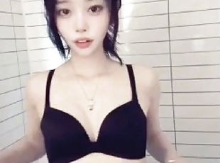 asiatique, baignade, masturbation, jouet, fille, douche, solo, coréen