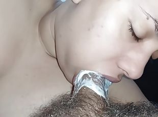 ekstrem, amatir, blowjob-seks-dengan-mengisap-penis, deepthroat-penis-masuk-ke-tenggorokan, hindu, menelan, sperma