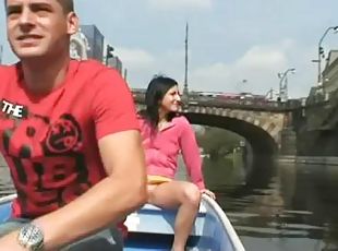 Slut is fucked in the boat