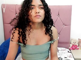 masturbation, latina, doigtage, webcam, chatte, solo, brunette