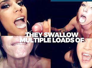 Babe Sucks Cock After Cock On Her 1st Time At The Gloryhole