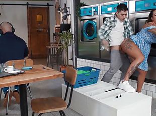 A Gust Of Horniness: Jordi El Nino Polla dicks Busty Latina Brunette Katty Soarez in Public Laundromat