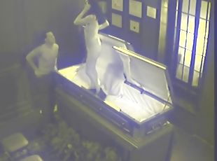 Twisted coffin fetish couple fuck