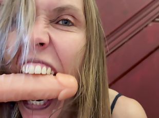 Cock Biting - Wild Dildo Biting Gnawing