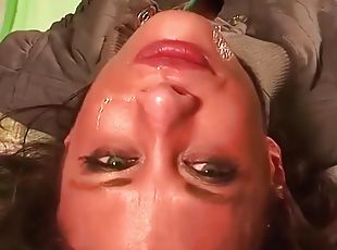 cumshot, milf, deepthroat, ansiktssprut, brunett