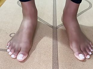 amateur, ébène, black, pieds