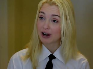 Braceface Anastasia Knight Sucks and Fucks to Get the Job