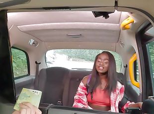 HD POV video of a hot ebony being fucked in a car - Blair Saenz