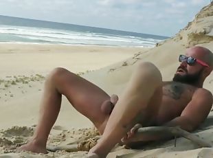 masturbação, anal, brinquedo, hardcore, gay, praia, musculado, urso