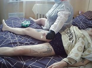 masturbation, infirmière, russe, amateur, ejaculation-sur-le-corps, médecin, milf, maman, branlette, belle-femme-ronde