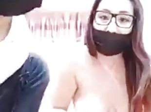 asiático, tetas-grandes, gafas, mayor, amateur, maduro, mamada, madurita-caliente, madre, vieja