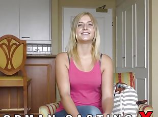 anal, casting, blondynka