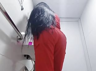 Amateur camera in hospital bathroom records patients and nurses pissing