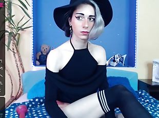 masturbación, transexual, amateur, webcam, a-solas