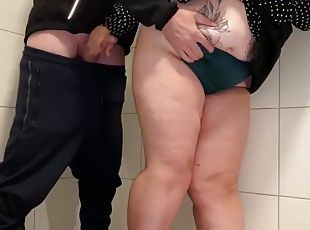 I cum on my mother-in-laws gorgeous thighs in a public toilet