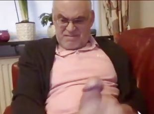 Grandpa stroke on webcam