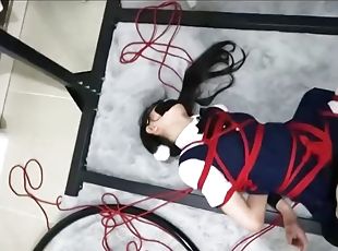 asiatisk, milf, teenager, bdsm, fetish, kinesisk, bondage, uniform, træninig