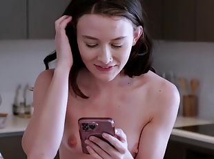 masturbation, chatte-pussy, ados, doigtage, serrée, solo, brunette