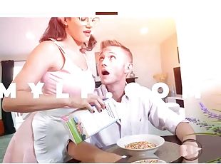 DadCrush - Horny Stepdad Pounds His Stepsons Hot Girlfriend And Cums Inside Her Tight Pussy