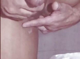 asiatique, masturbation, orgasme, pisser, amateur, anal, gay, doigtage, double, lait