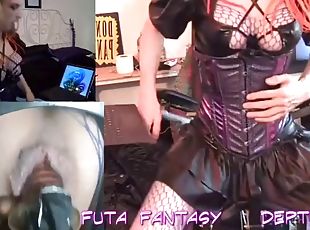 Gothic Princess in Corset Taking a Short Ride on the Sex Chair for Anal Training