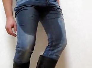 vieux, pisser, gay, allemand, branlette, plus-agée, jeans