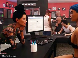 festa, hardcore, meias-calças, anime, hentai, 3d, fetiche, cowgirl, erotico, tatuagem