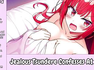 Jealous Tsundere Confesses At A Party - Erotic Audio For Men