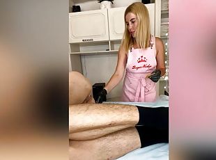Hands of Mistress SugarNadya brought the client to CUM