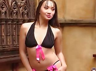 Japanese Slut Wears Her Favorite Fishnet Stockings While She Gets Fucked Doggy Style