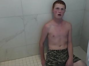 Ginger Twink fucked in the Bathroom