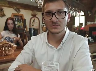 POV Fucking the barmaid, nice handful boobs