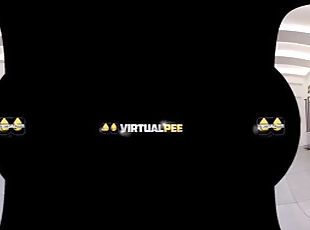 Victoria Pure covers her naked body in piss in vr porn movie